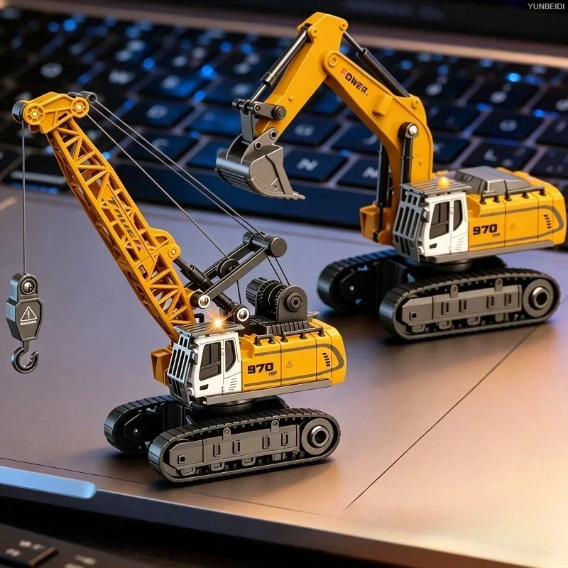 Rc Excavator Hobby - Coche de aleación RC 1:64, minicargador,