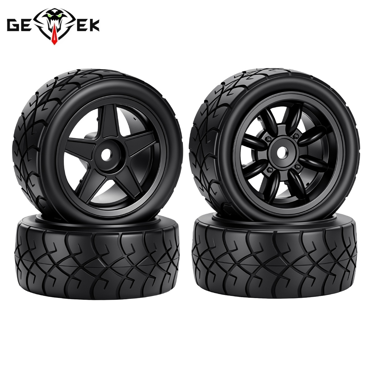 Wheel Rim Rc - Ruedas de Plástico con Neumáticos de