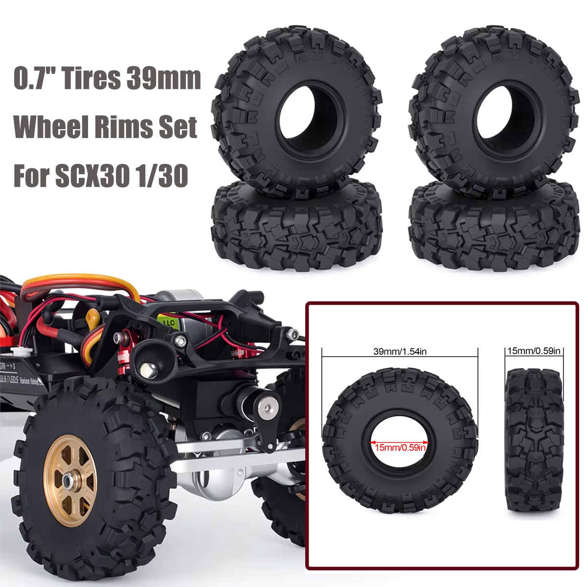 Wheel Rim Rc - Juego de Ruedas de 0.7