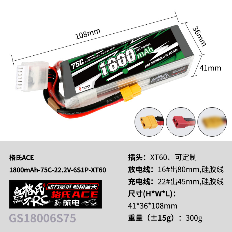 2 Baterías Lipo Gens ACE 22.2V - Fpv Racing Quadcopter reseña y precio