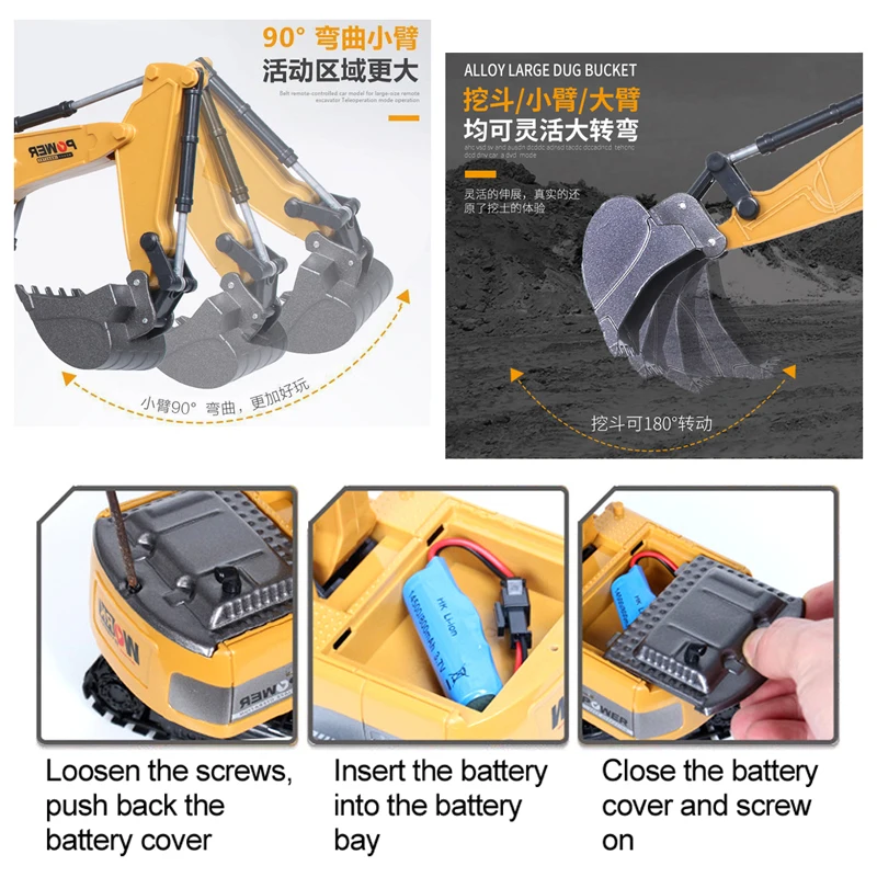 Excavadora RC 2.4Ghz 6 Canales - Rc Excavator Hobby reseña y precio