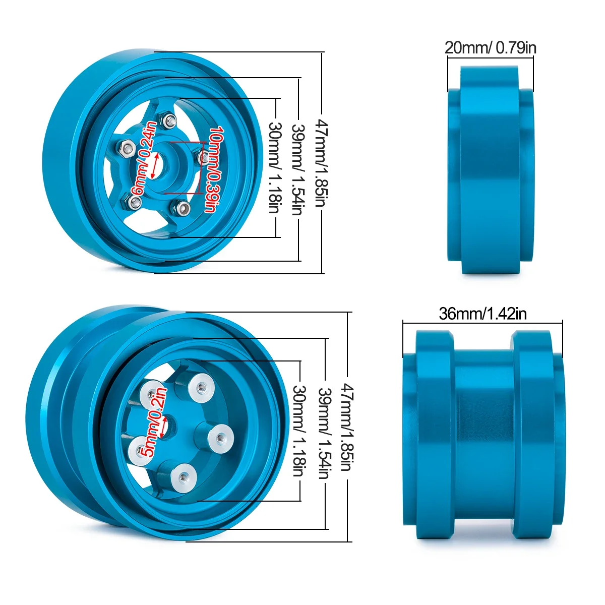 Llanta de rueda delantera y tr - Wheel Rim Rc reseña y precio