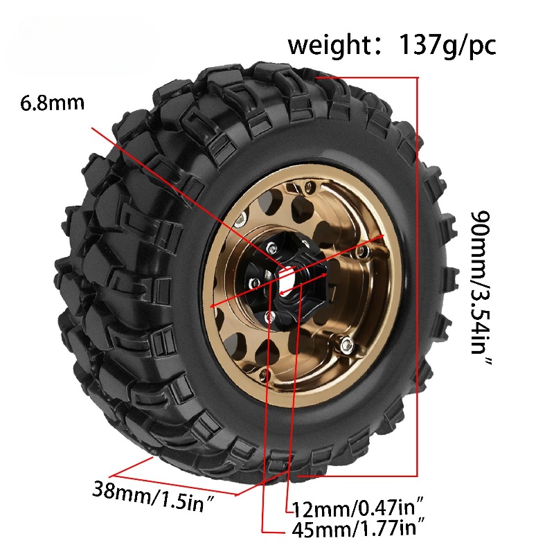 4 Piezas de Llantas Beadlock d - Wheel Rim Rc reseña y precio