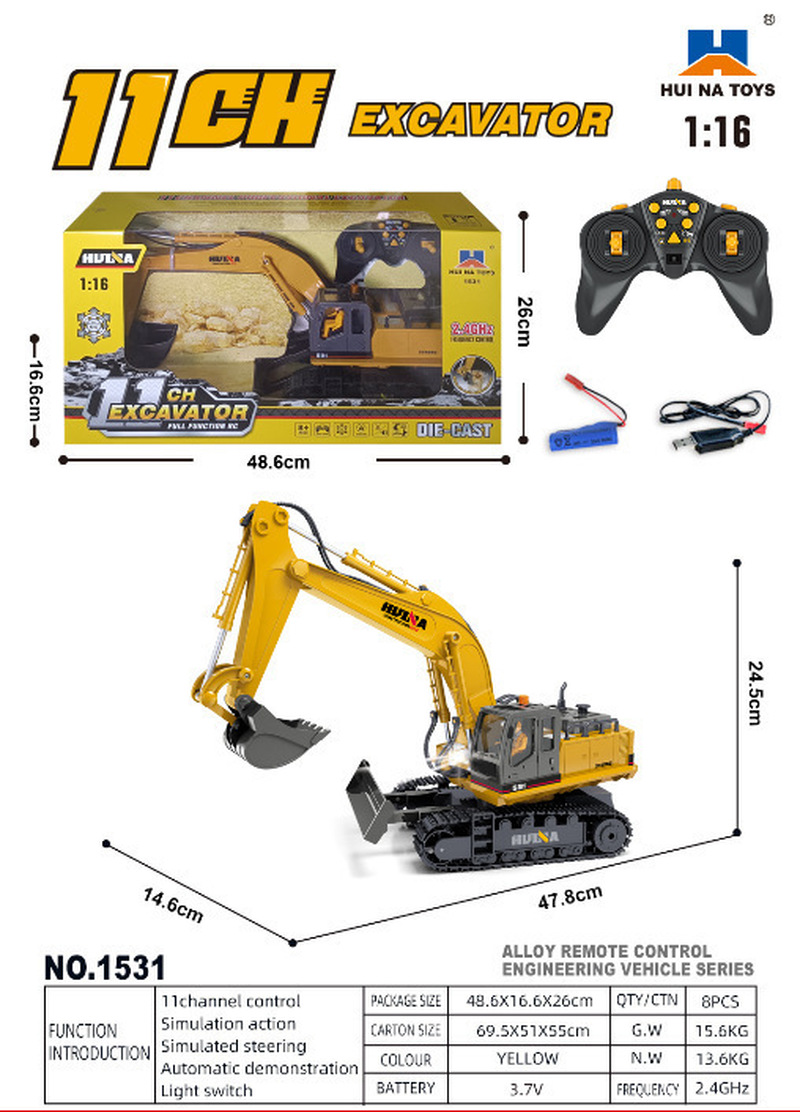 Excavadora a control remoto Hu - Rc Excavator Hobby reseña y precio
