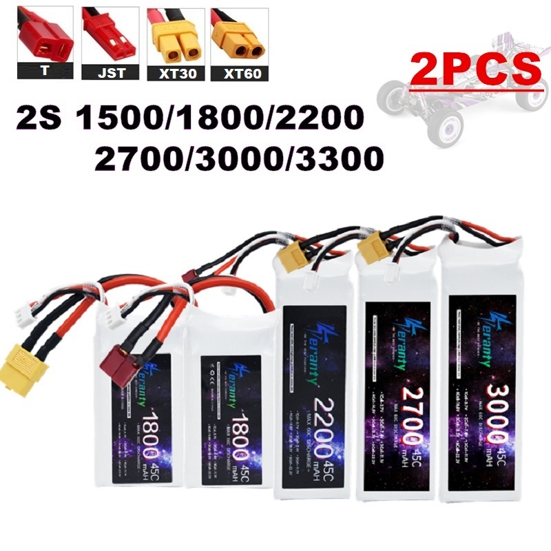2 uds 7,4 V Lipo 2S batería 15 - Rc Hobby De reseña y precio