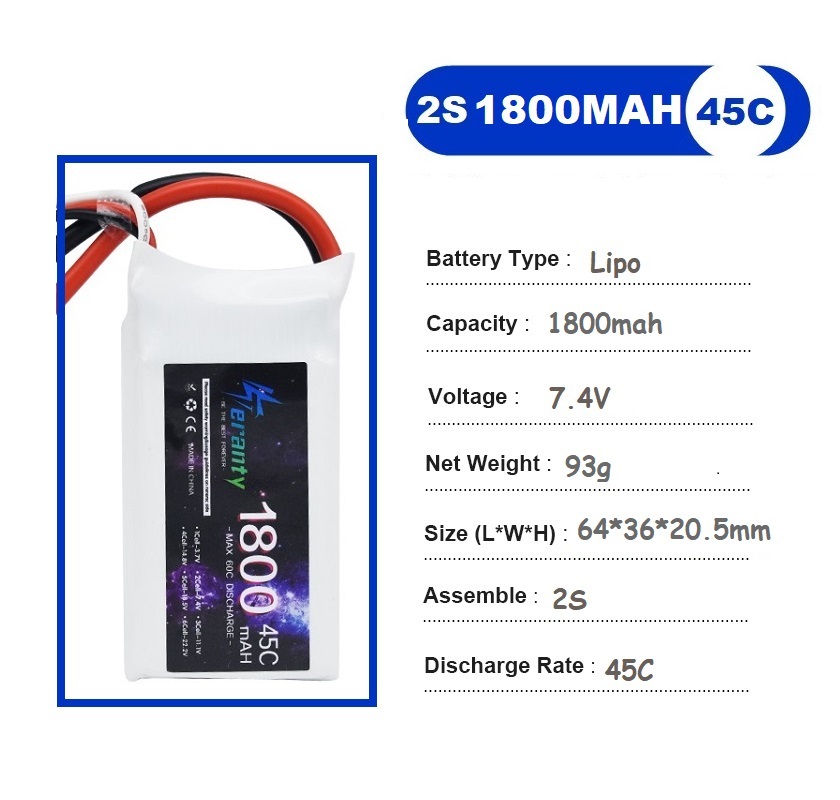 2 uds 7,4 V Lipo 2S batería 15 - Rc Hobby De reseña y precio