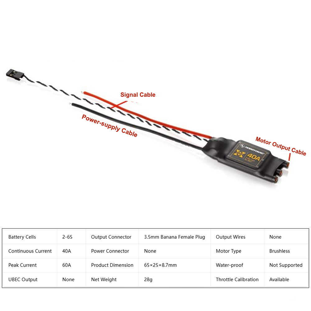Hobbywing XRotor 40A ESC sin e - Rc Hobby Wing reseña y precio