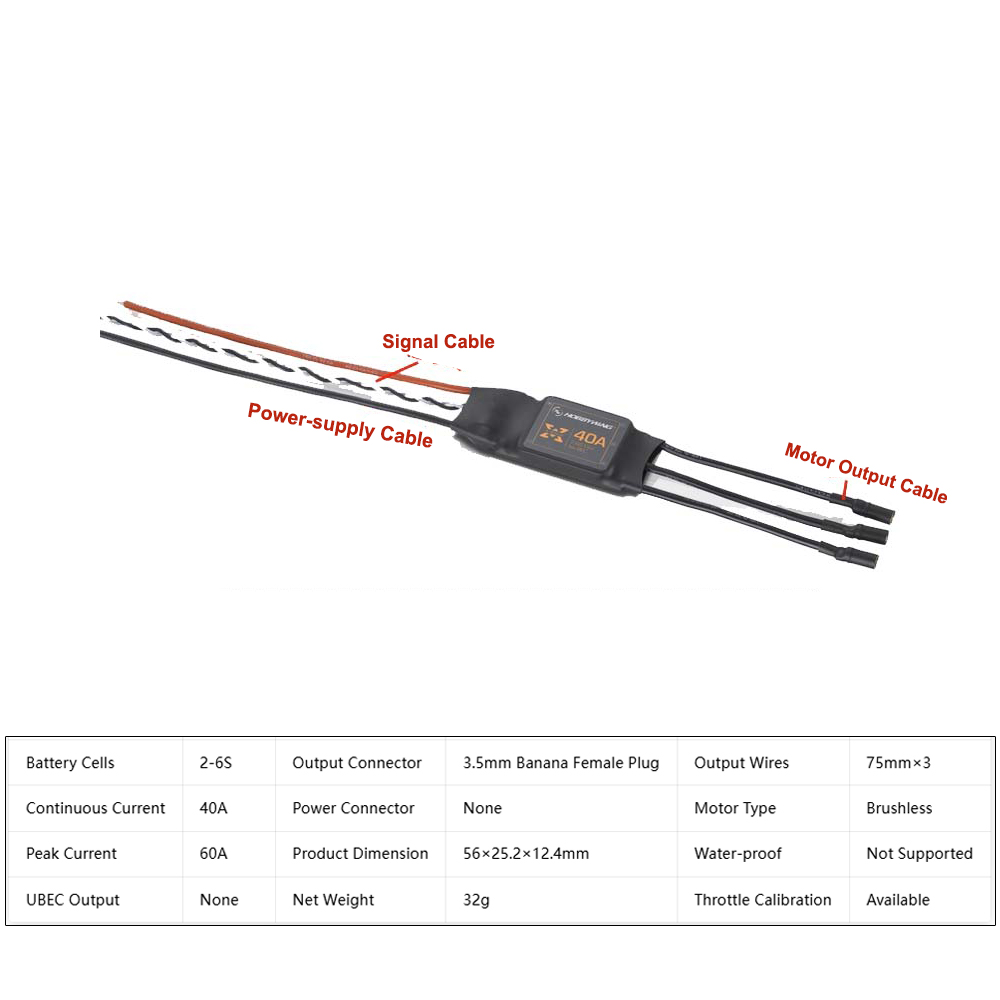 Hobbywing XRotor 40A ESC sin e - Rc Hobby Wing reseña y precio