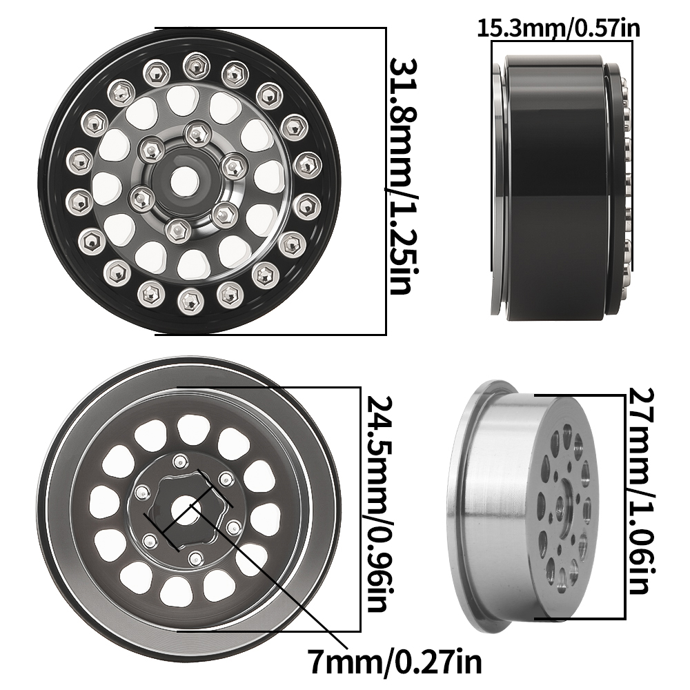 Rueda con llanta Beadlock BDX  - Rc Tire Foam Insert reseña y precio
