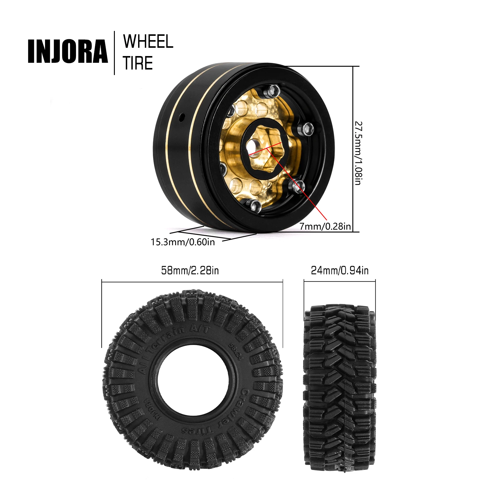 INJORA-Juego de neumáticos de  - Rc Tire Foam Insert reseña y precio